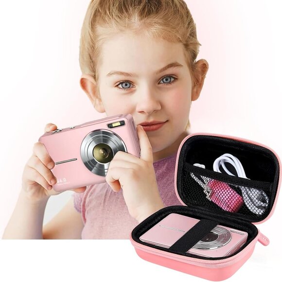 Pink hard Camera Case - Protect Your Digital Camera | universal zip close travel - Picture 7 of 11